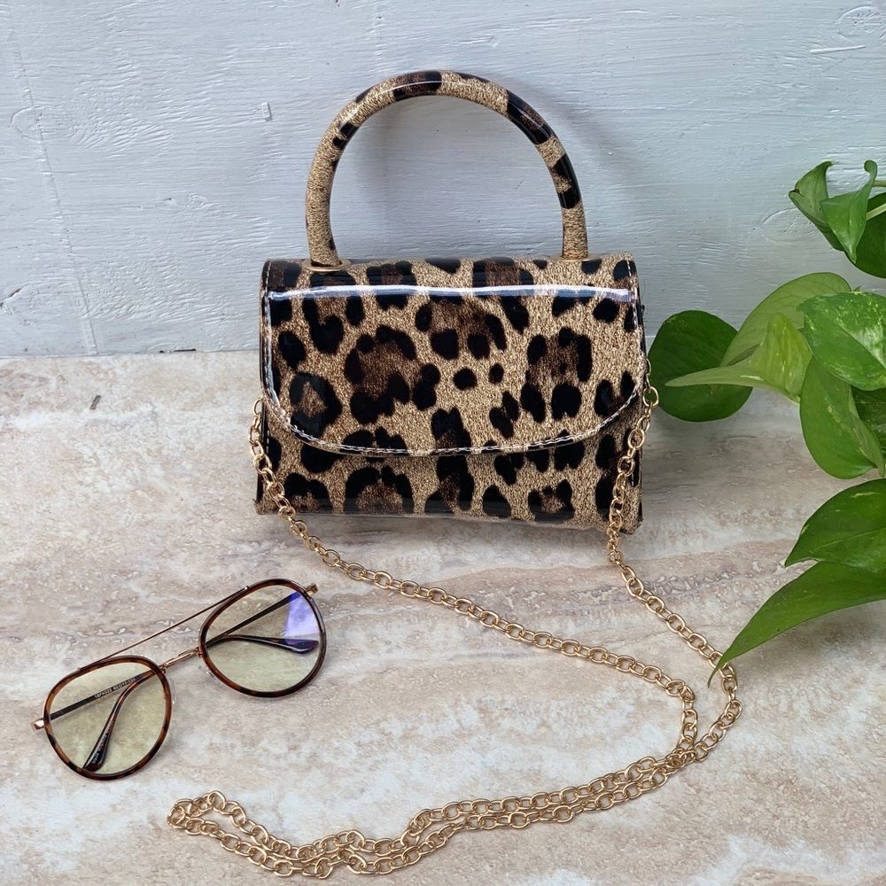 Leopard Handbag Chain Shoulder Bag